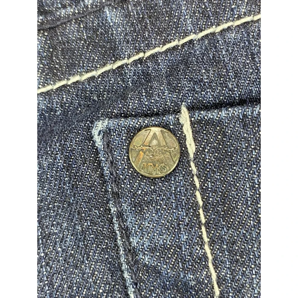 Akademiks Mens Tailored Fit Jeans Dark Wash Contrast Stitch Blue Size 34 A49P46
